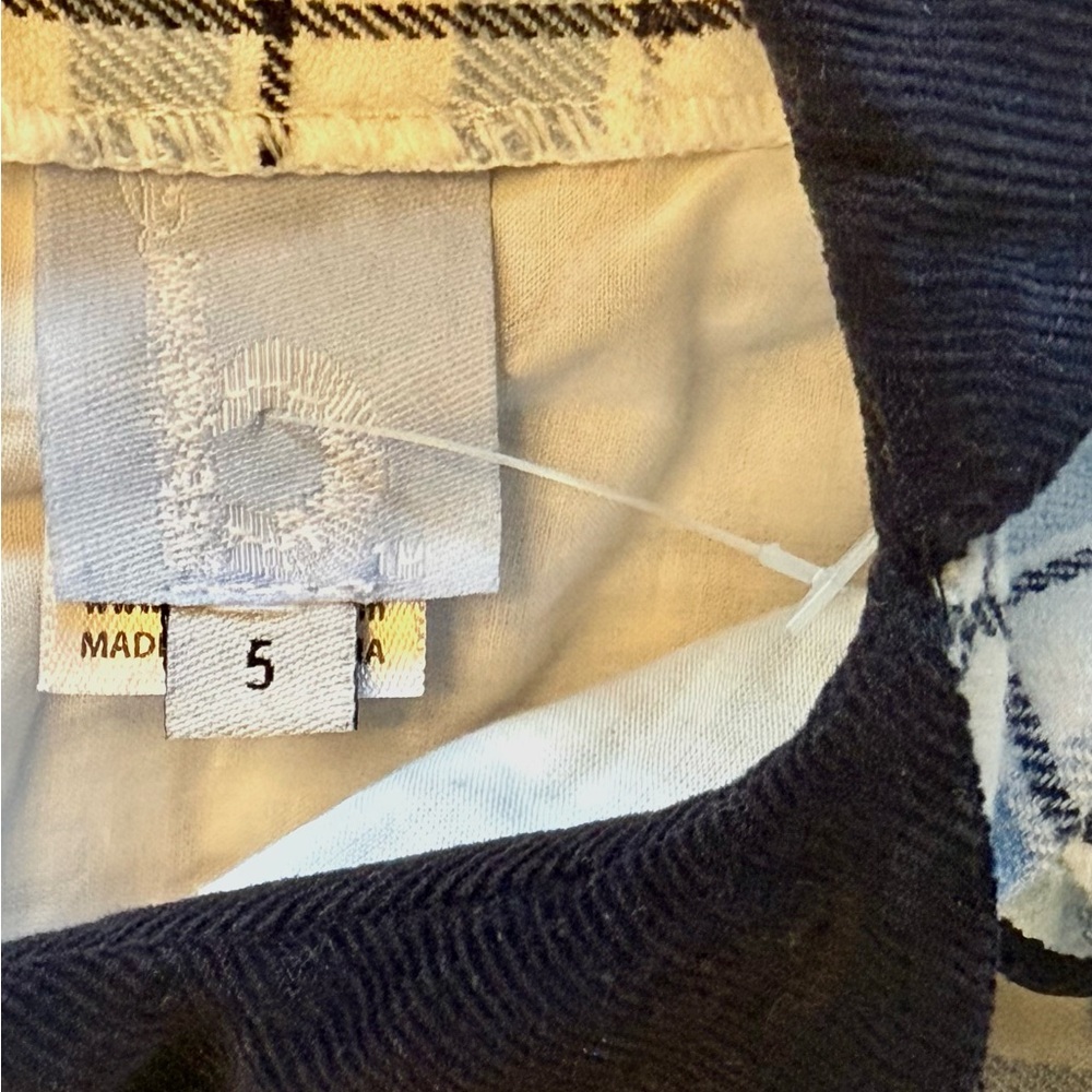 Bella Bliss Plaid Dress Girl’s 5 Blue White XS S LS Cotton Pleated A-Line Checks - Picture 6 of 7